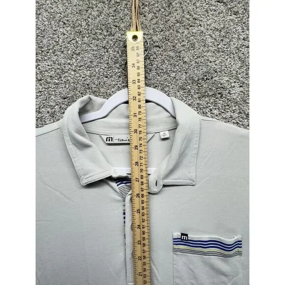 Travis Mathew Mens Polo Shirt Golf X-Large Off-White Pima Cotton Blend Brickyard - Picture 7 of 11